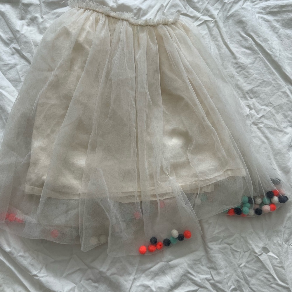 Pompom tule skirt